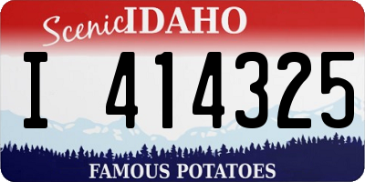 ID license plate I414325