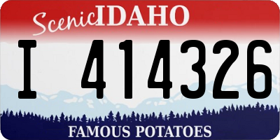 ID license plate I414326