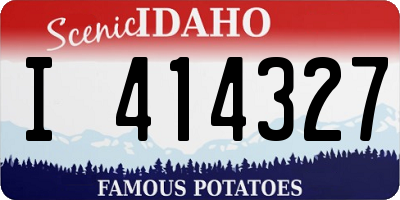 ID license plate I414327