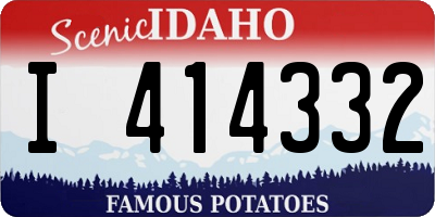 ID license plate I414332