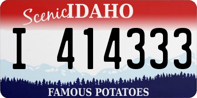 ID license plate I414333