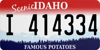 ID license plate I414334