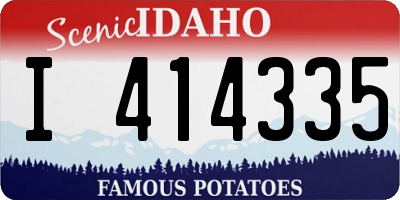 ID license plate I414335