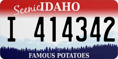 ID license plate I414342
