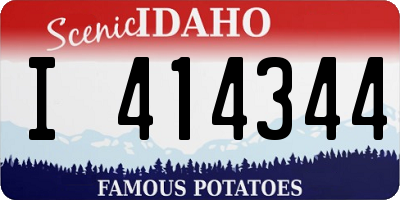 ID license plate I414344
