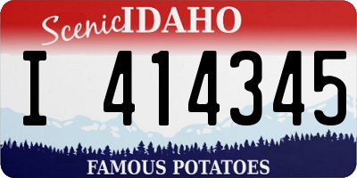 ID license plate I414345