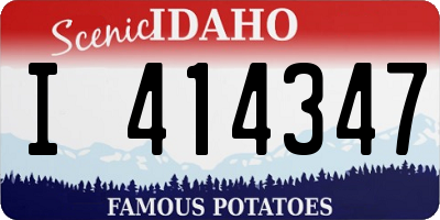 ID license plate I414347