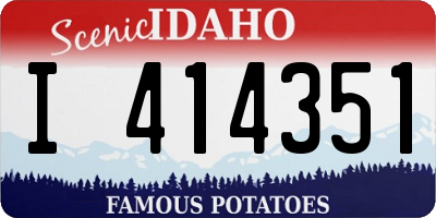 ID license plate I414351