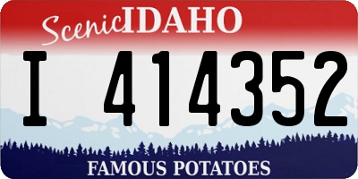 ID license plate I414352
