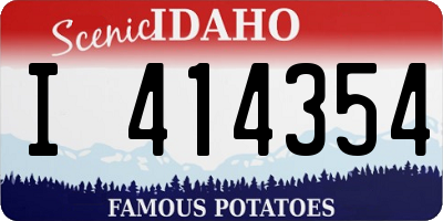 ID license plate I414354