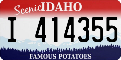ID license plate I414355