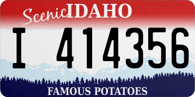 ID license plate I414356