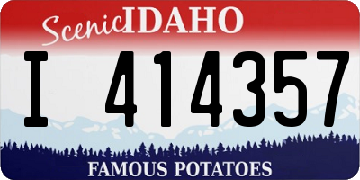 ID license plate I414357