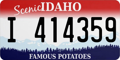 ID license plate I414359