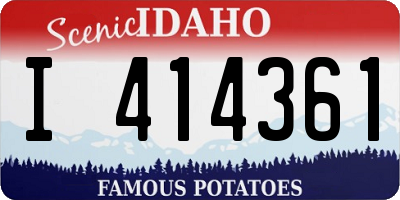 ID license plate I414361