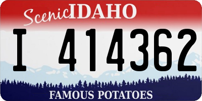 ID license plate I414362