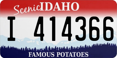 ID license plate I414366