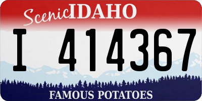 ID license plate I414367