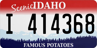 ID license plate I414368