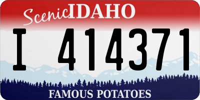 ID license plate I414371