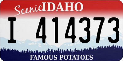 ID license plate I414373