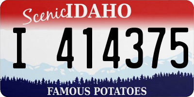 ID license plate I414375