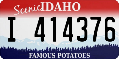 ID license plate I414376