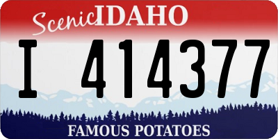 ID license plate I414377