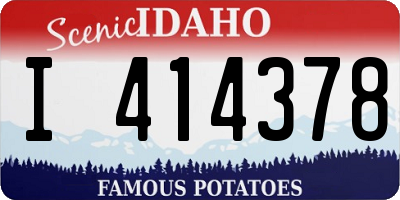 ID license plate I414378