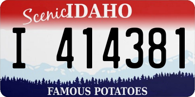 ID license plate I414381