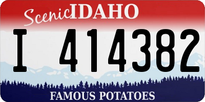 ID license plate I414382