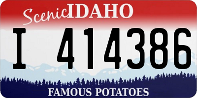 ID license plate I414386