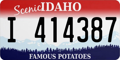 ID license plate I414387