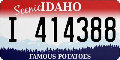 ID license plate I414388