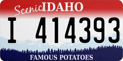ID license plate I414393