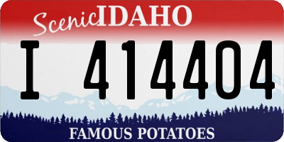 ID license plate I414404