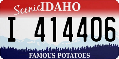 ID license plate I414406