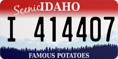ID license plate I414407