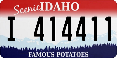 ID license plate I414411