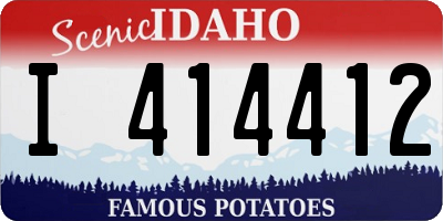 ID license plate I414412