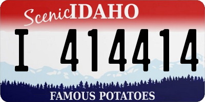 ID license plate I414414