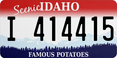 ID license plate I414415