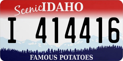 ID license plate I414416