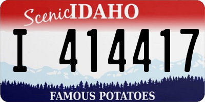 ID license plate I414417