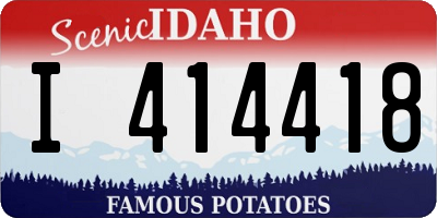 ID license plate I414418