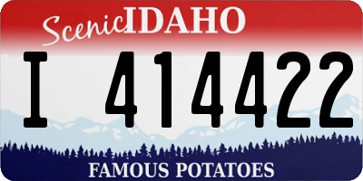 ID license plate I414422