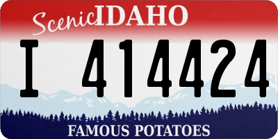 ID license plate I414424