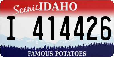 ID license plate I414426