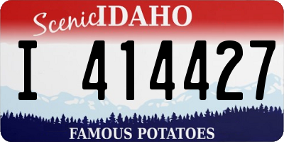 ID license plate I414427