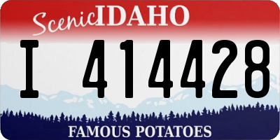 ID license plate I414428